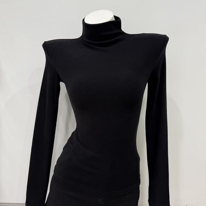 Miki's Same Style Slim Cashmere Protein Bottoming Shirt Autumn and Winter Meiyabi Thermal Half Turtleneck Warm Women's Long-Sleeved Round Neck Miki's Same Style Slim Cashmere Protein Bottoming Shirt Autumn and Winter Meiyabi Thermal Half Turtleneck Warm Women's Long-Sleeved Round Neck