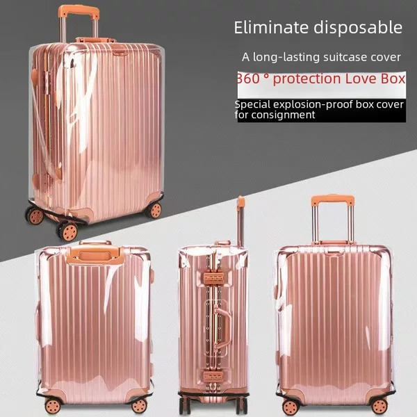 Thickened luggage case protective cover transparent luggage case luggage case cover dust cover 20/24/2628 inch waterproof