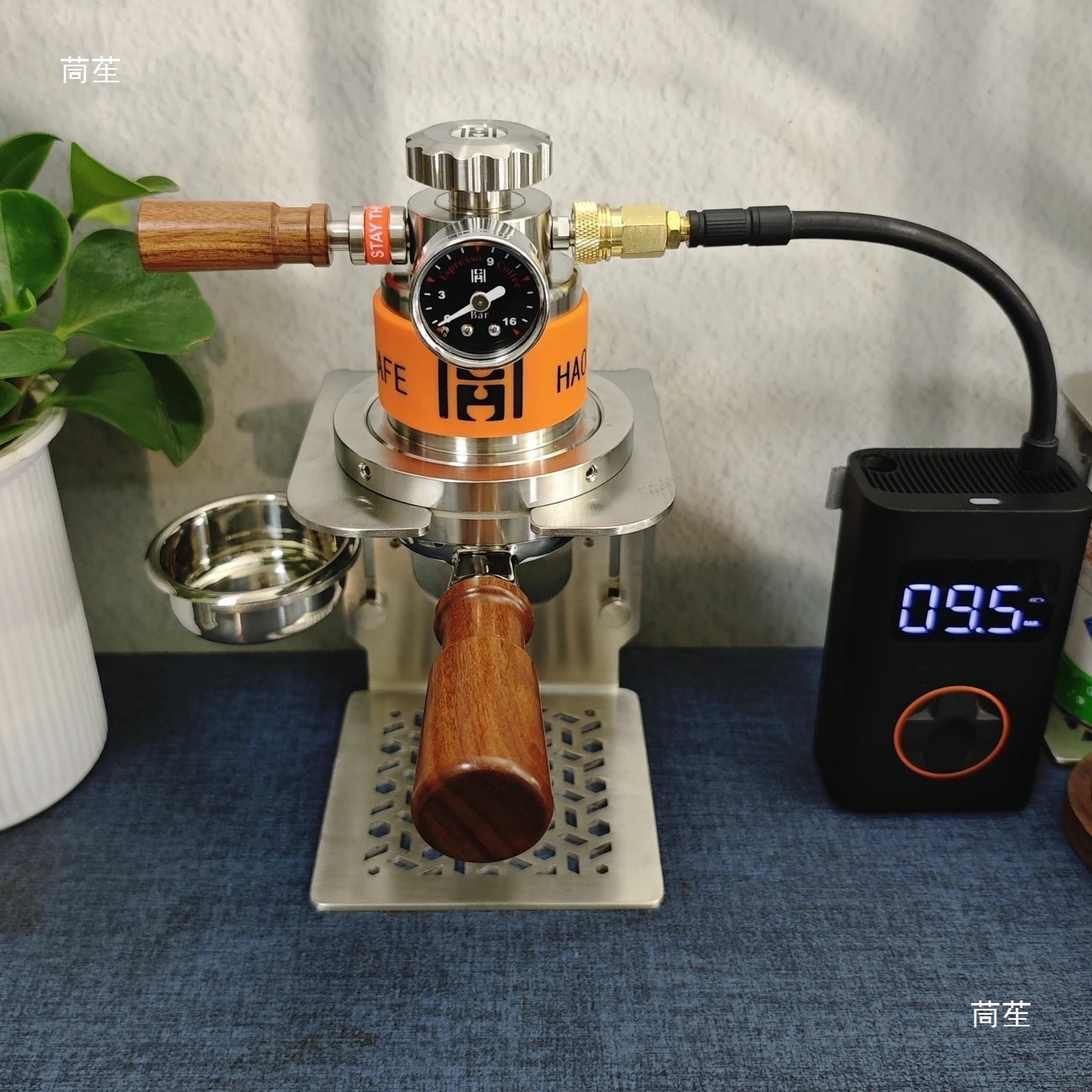 Haochen Pneumatic Coffee Machine G62 Handle Italian Espresso Pneumatic Coffee Pot Home Portable No Others