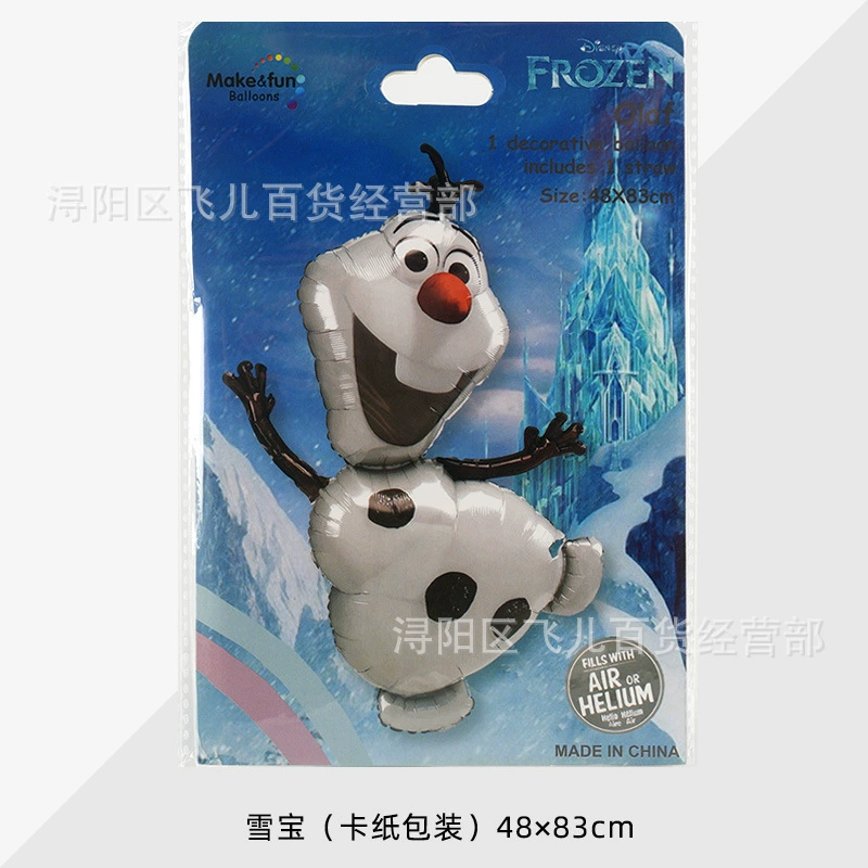 Картонная упаковка Ice and Snow Princess Anna Elsa Olaf Мгновенное зеркало детский день рождения украшение аранжировка алюминиевая фольга воздушные шарики