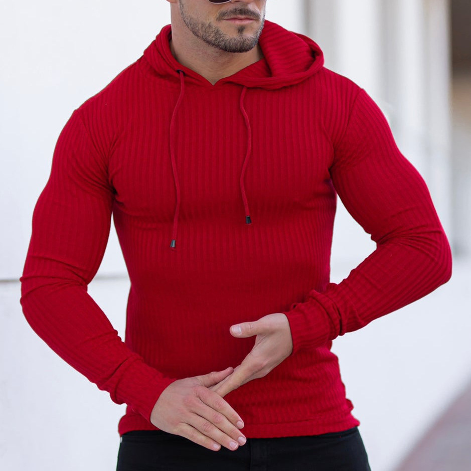 Muscle Fitness Herren Sport Training Langarm Pullover Outdoor Laufen Slim Fit Hoodie_voghion.com