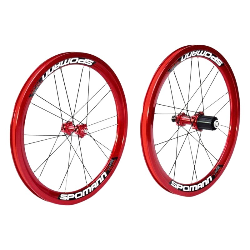 Bicicleta de montaña bicicleta de aleación de aluminio conjunto de ruedas de 16 pulgadas 349 tirón recto v freno plegable coche 11-velocidad delantera dos trasera cuatro peilin