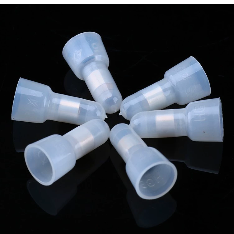 Клеммный ниппель для обжима медных трубок, закрытый, круглый, 4 мм, CE-2X-ce5, нейлоновый, предварительно изолированный