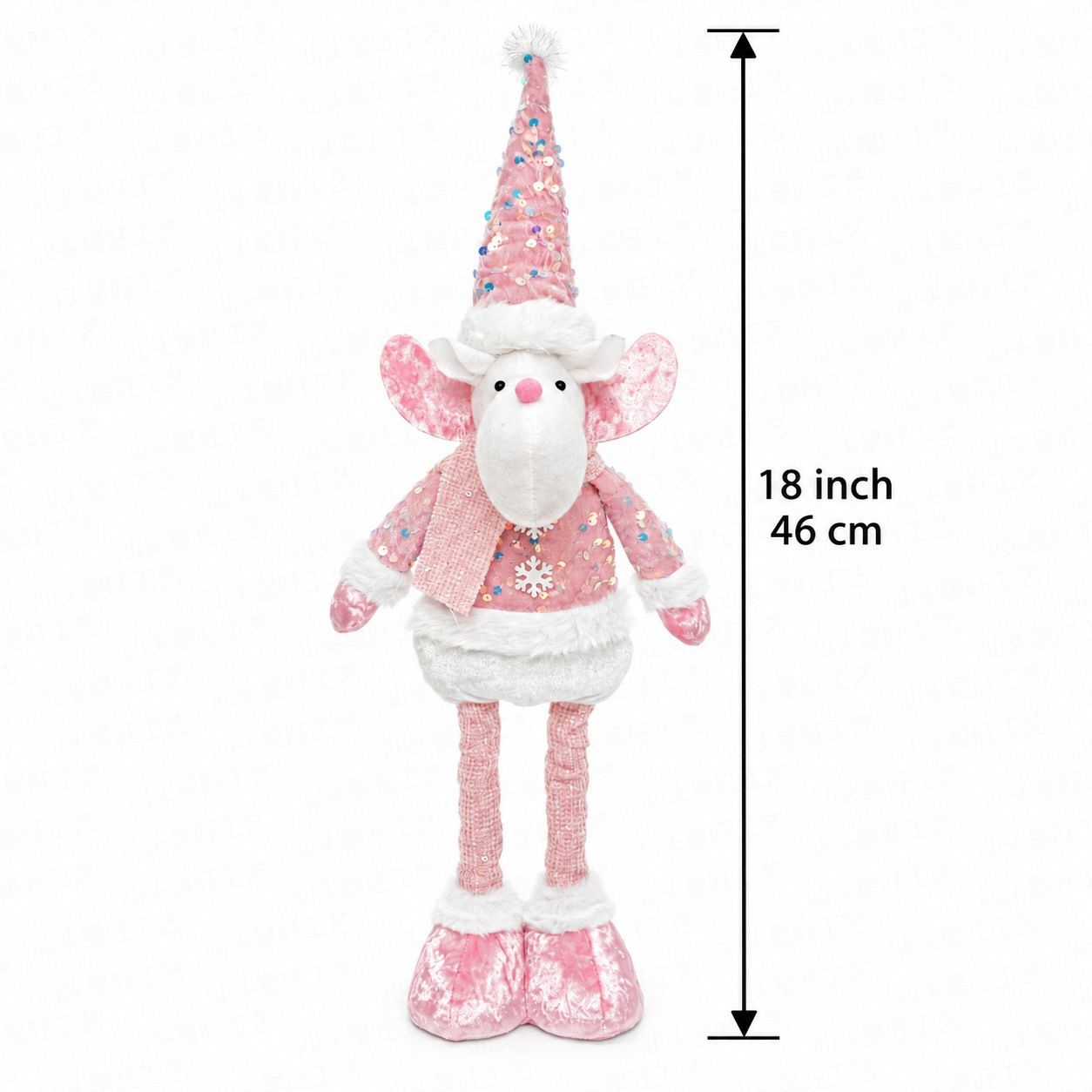 Muñeco Telescópico Navideño de Tela Decorativo para Navidad