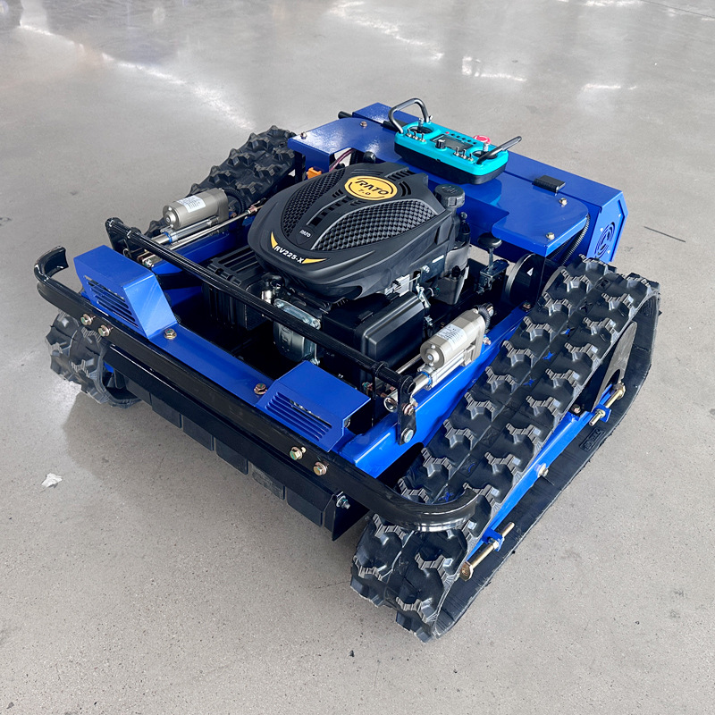 出口瑞典小型履带式遥控除草车 无人割草机器人多功能 汽油推雪车