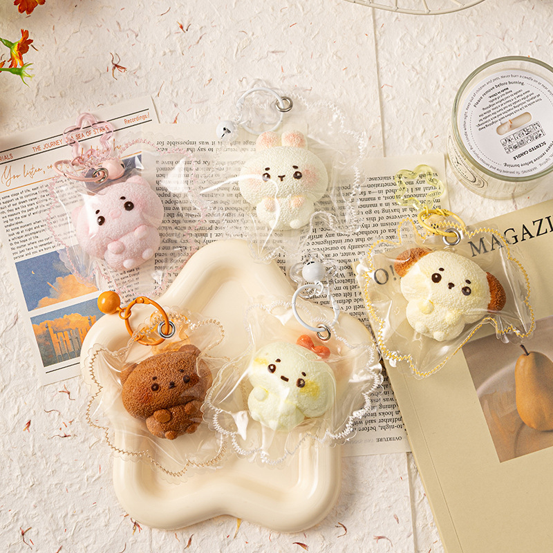 Food-grade silicone stress-relief toy, cute kitten and chick animal design, soft and adorable healing toy pendant Food-grade silicone stress-relief toy, cute kitten and chick animal design, soft and adorable healing toy pendant