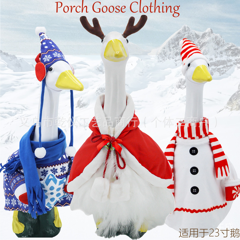 Amazon Cross-Border Holiday Hot-Selling Items: Goose Clothes for the Porch, Raincoats, Garden Goose Costumes, New Products, Gardener Outfits