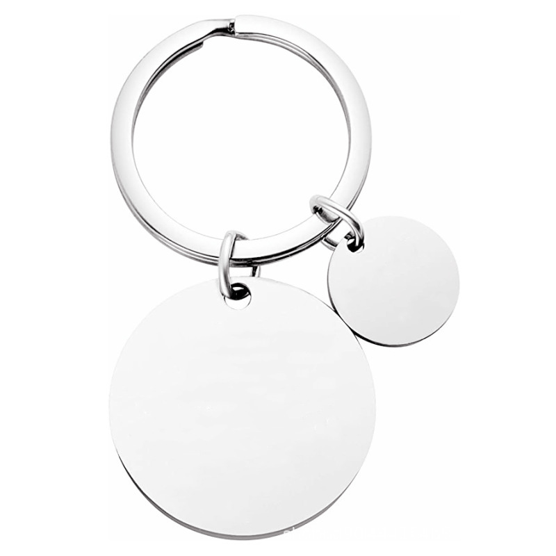 Stainless Steel Blank Material Strips, Military Tags, Round, Heart-Shaped, Engraved and Color-Printed Metal Keychains, Wholesale in Stock