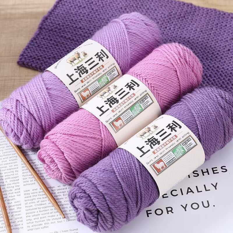 245 Wool Thread Shanghai Sanli Wool Thread Stick Needle Thick Wool Thread Handmade Knitted Sweater Cardigan Outwear Scarf 245 Wool Thread Shanghai Sanli Wool Thread Stick Needle Thick Wool Thread Handmade Knitted Sweater Cardigan Outwear Scarf