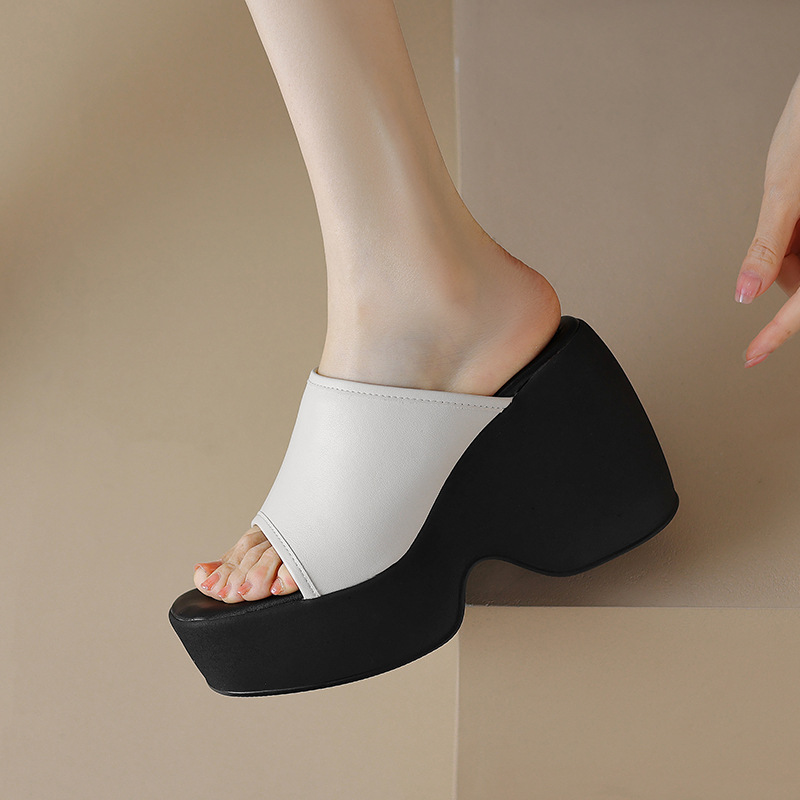 Dép sandal cao gót nữ hở mũi quai ngang đế dày siêu cao gót màu bạc — Màu đen, Màu trắng be, Màu bạc — 2/12
