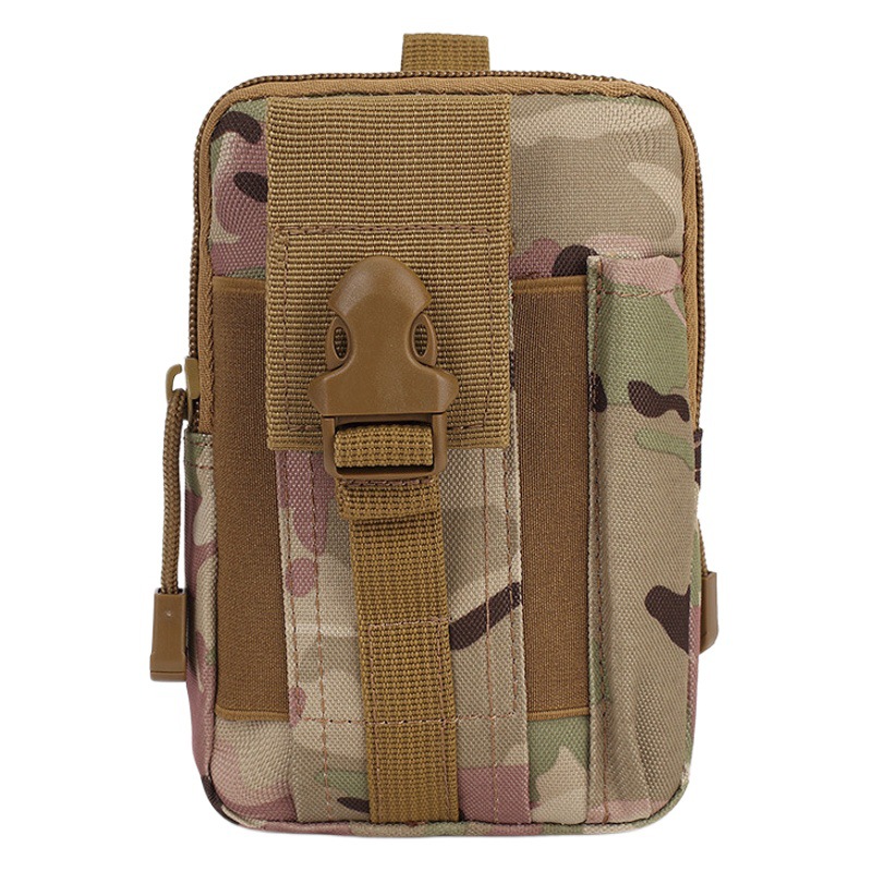 Bolsa táctica de camuflaje Molle, impermeable, para accesorios, herramientas EDC, para correr, montañismo, deportes al aire libre, bolsa de cintura para teléfono móvil para hombres
