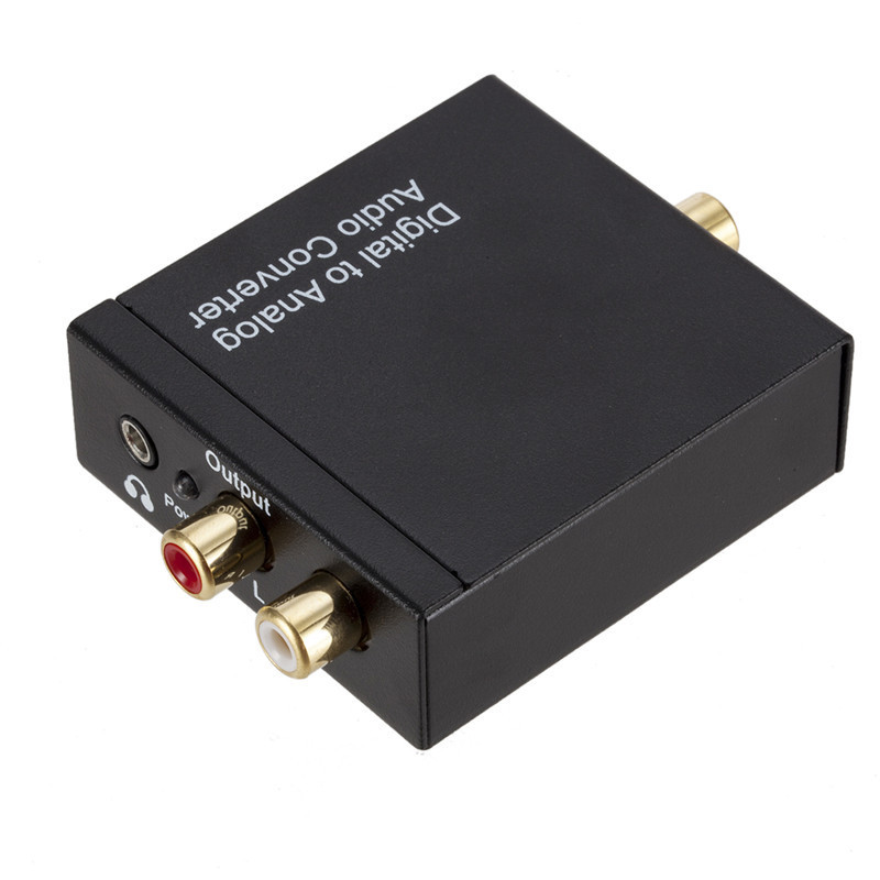 Digital-to-Analog Audio Converter, Fiber to Coaxial to 3.5mm TV SPDIF to Phono Decoder
