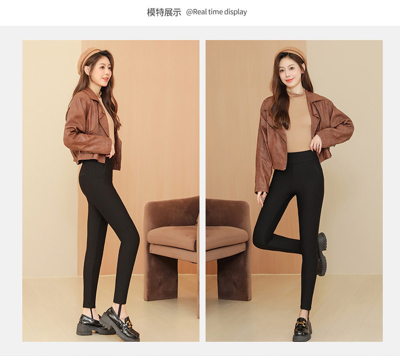 Quần legging nữ lót nhung dày dặn cạp cao giữ ấm mùa đông có đệm đầu gối — Quần Giữ Ấm bằng lụa 100% dày, Quần lụa nhung cừu 100% dày, Quần Giữ Ấm bằng lụa 100% dày [có đệm thắt lưng và đệm đầu gối], Quần giữ nhiệt bằng len 100% dày [có đệm thắt lưng và đệm đầu gối] chi tiết 21