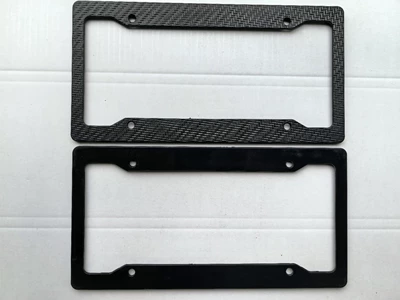 Cross-Border Factory Direct Sales Amazon Us Standard License Plate Frame Plastic Abs Carbon Fiber Pattern License Plate Holder License Plate Frame Cross-Border