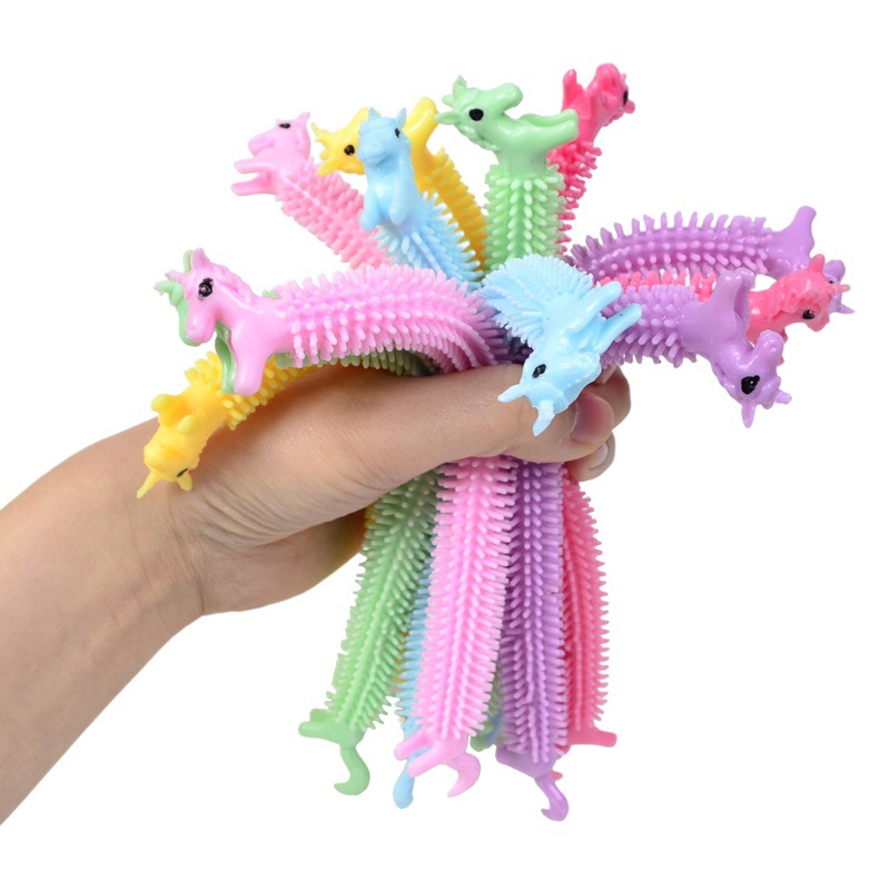 Transfronterizo de dibujos animados unicornio lindo animal doméstico Lala pulsera TPR suave pegamento de ventilación descompresión fideos descompresión Juguetes
