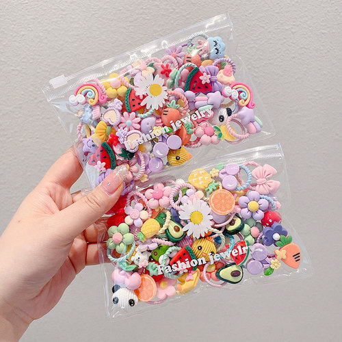 Children's cute thumb hair tie, hair accessories for babies, girl's high elasticity hairband, non-hair damaging elastic for little girls, small size baby hair tie