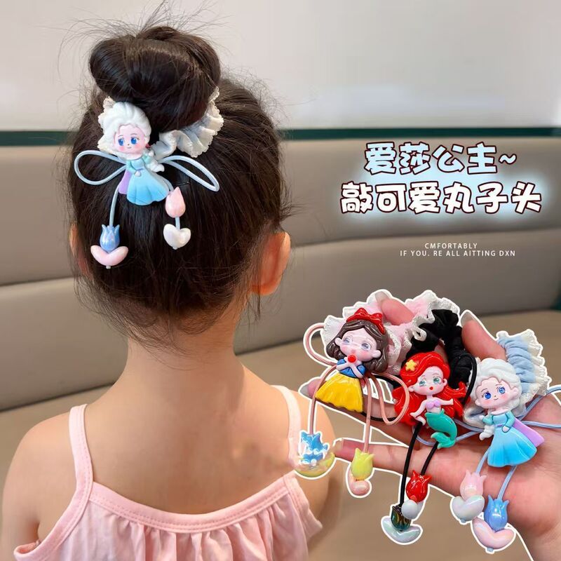 Children's Cartoon Elsa Snow White Hair Rope Girls Bow Ball Hair Circle Girls Cute Hair Tie Rope Children's Cartoon Elsa Snow White Hair Rope Girls Bow Ball Hair Circle Girls Cute Hair Tie Rope