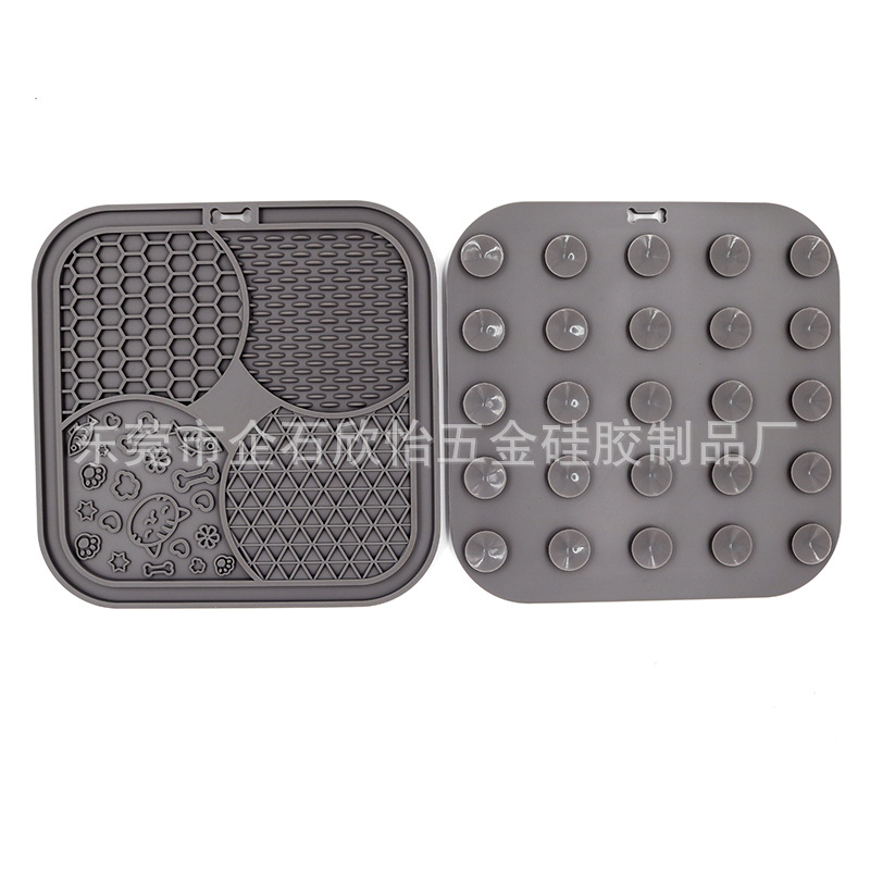 Plato de Silicona con Ventosa para Mascotas, Comedero Lento, Plato para Perros, Plato para Comida, Juguete para Gatos, Bandeja para Comida, Plato para Perros con Diseño Anti-Asfixia