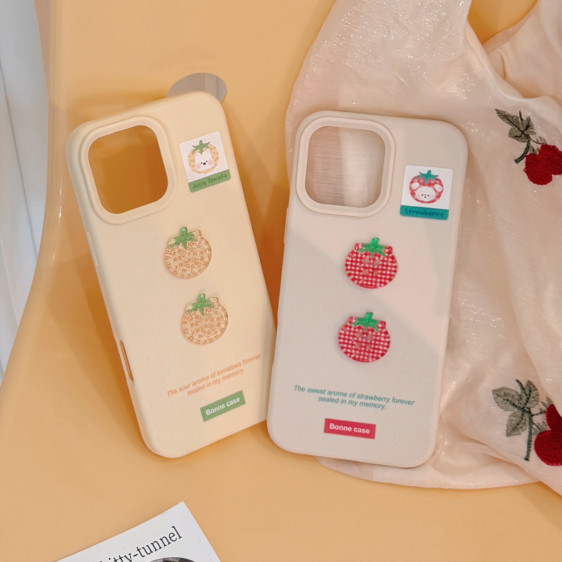 Funda de silicona suave para iPhone 16, compatible con iPhone 15 Pro Max, diseño de tomate tridimensional, para iPhone 14, 13, 17