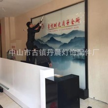 室内艺术玻璃流水屏风水幕墙玄关隔断屏风装饰墙水幕屏风客厅定制