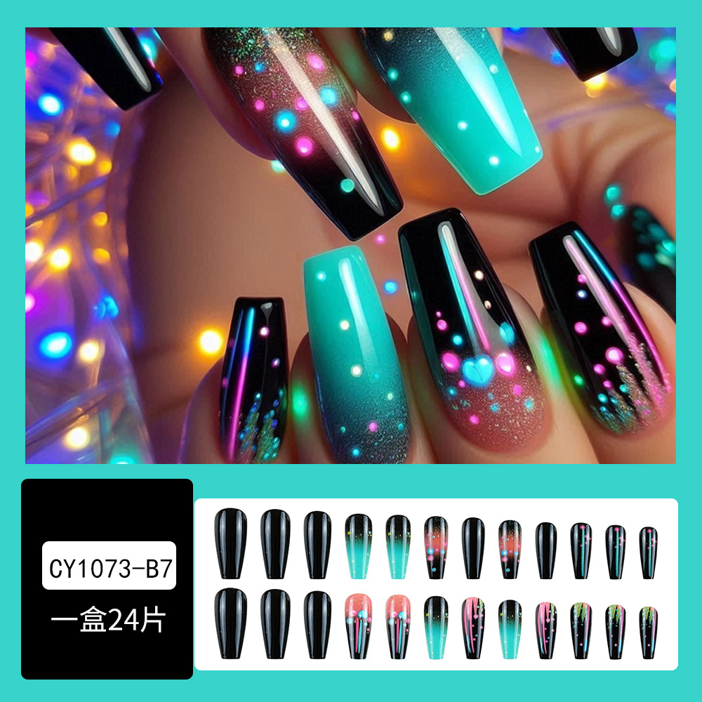 Puntas de uñas postizas de estilo europeo y americano, piezas de uñas desmontables de longitud media, uñas usables, puntas de uñas puras y elegantes.