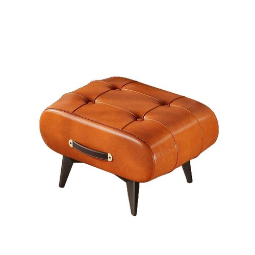 Indoor shoe-changing bench, home-use leather stool, entryway low stool, doorway shoe-putting seat, living room small stool, sofa footrest stool