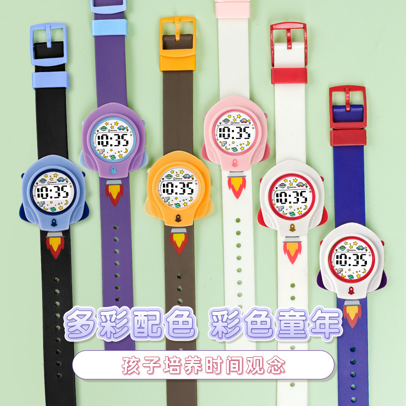 A generation of children's waterproof electronic watch student sports luminous hand ring watch silicone women's creative high color value
