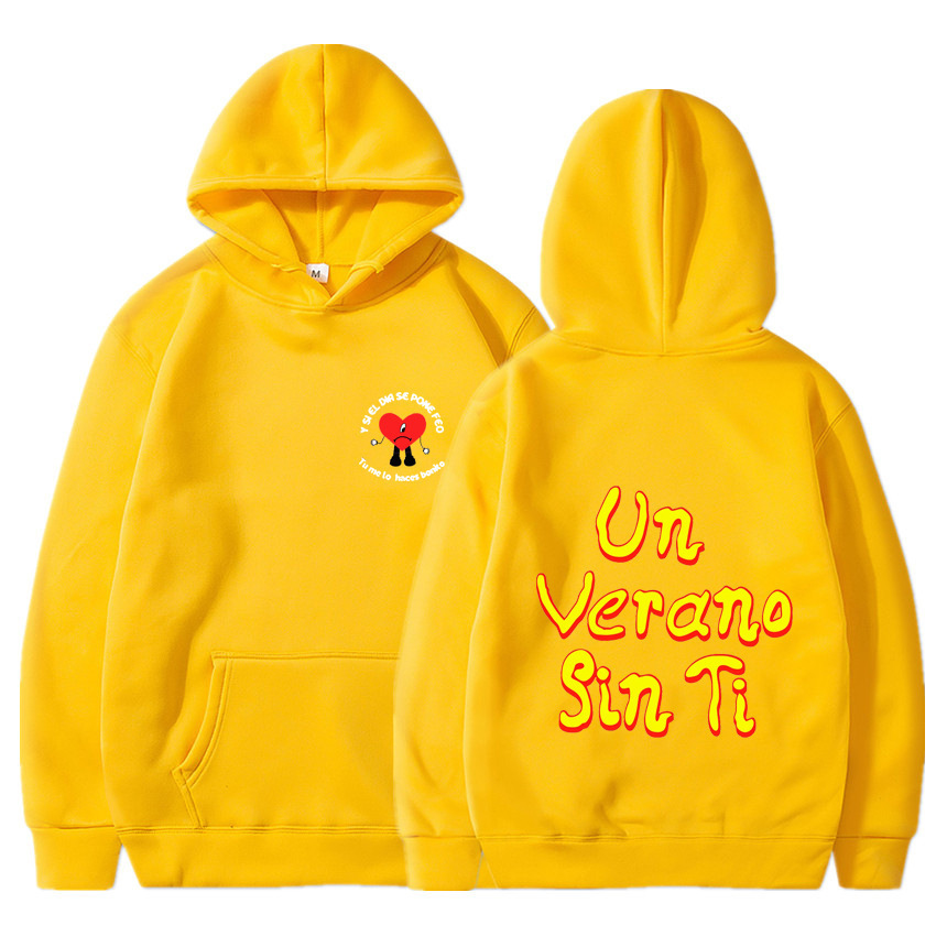 Nuevo otoño e invierno transfronterizo un verano sin ti bad bunny nuevo álbum sudadera con capucha