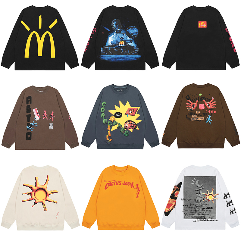 Travis Scott Cactus Jack Joint Hip-Hop High Street Printed Letters Men's and Women's Long Shirts Travis Scott Cactus Jack Joint Hip-Hop High Street Printed Letters Men's and Women's Long Shirts