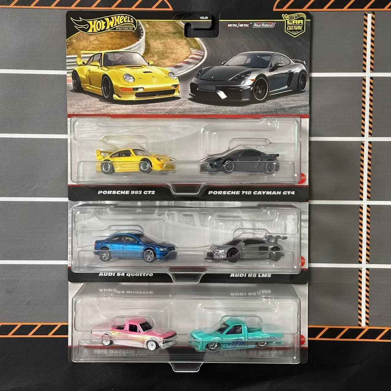 Hot Wheels Двойная крышка автомобиля 2025 Love Collection Mitsubishi Bay Oil GULF Nissan R34 Bugatti HBL96