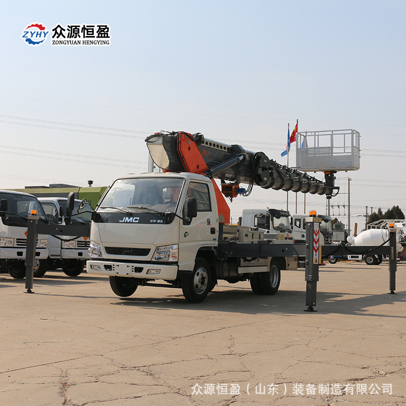 出口江淮底盘高空车 全新33米 双举升油缸  移动升降高空作业车
