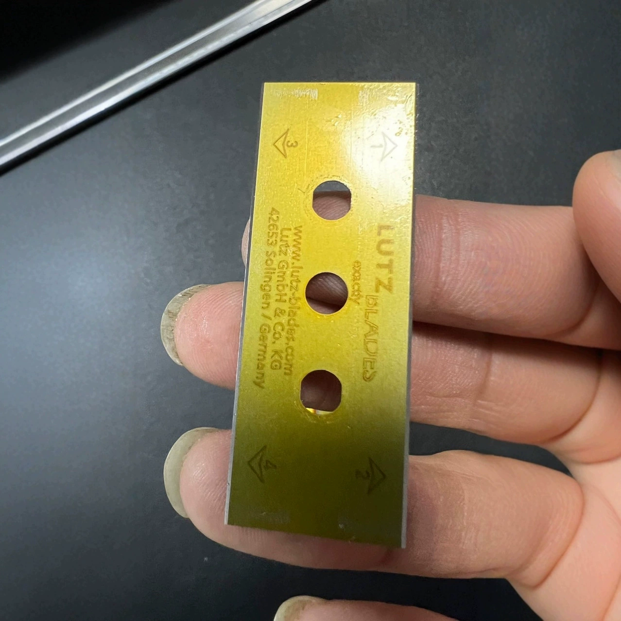 Нож LUTZ с тремя отверстиями, немецкий нож Lutz с тремя отверстиями, режущая пленка, лента, нож для резки алюминиевой фольги, машина для резки