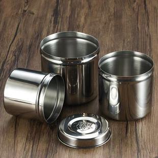 Food Sample Retention Box with Lid Stainless Steel Kindergarten Canteen Restaurant Small Food Food Sample Retention Box Round