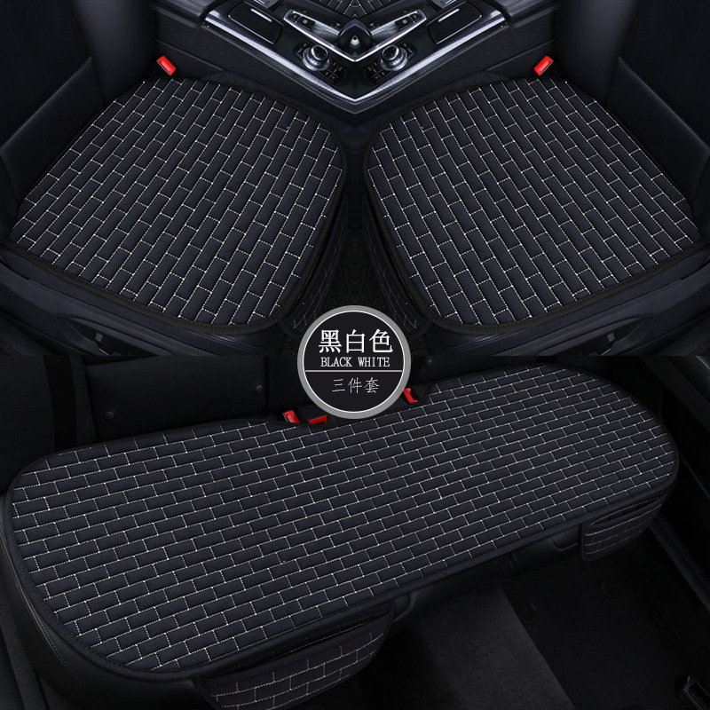 Cojín de asiento de coche de lino conjunto de tres piezas cojín de asiento DE LINO DE VERANO cómodo cojín de asiento transpirable