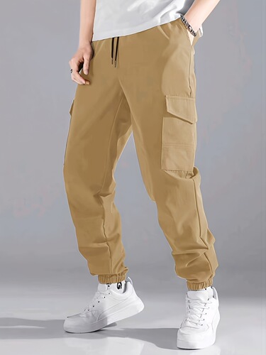 Men's Casual Cargo Pants Chic Street Style Drawstring