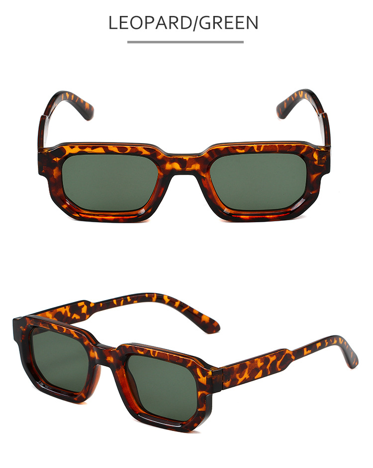 Classic Style Streetwear Solid Color Leopard PC UV400 Protection Square Full Frame Women's Sunglasses display picture 9