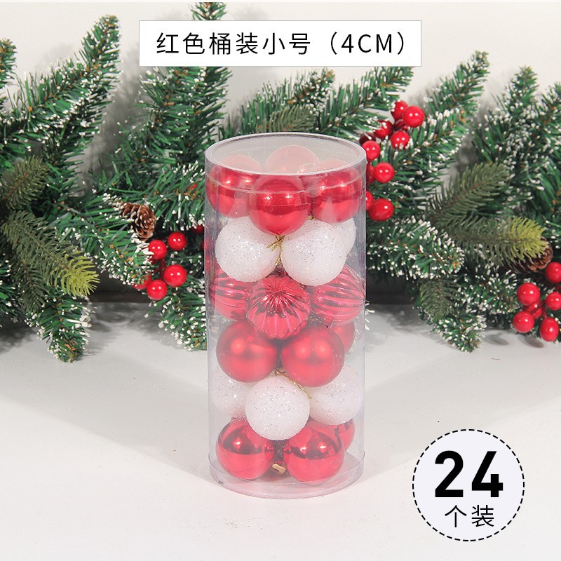 Decoraciones de Navidad Bola brillante árbol de Navidad colgante tienda ventana colgante de Navidad regalo Bola de barril
