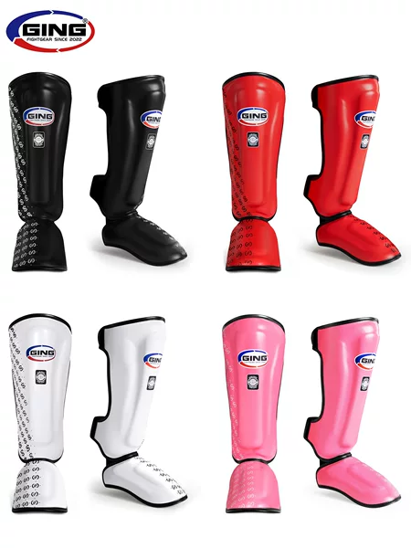 Professional boxing, Muay Thai, Sanda leg guards for training, combat, Taekwondo protective gear for adults and children, men and women, thick shin guards