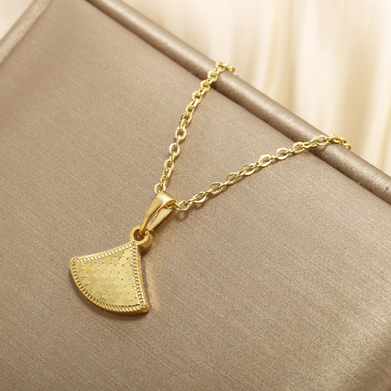 Xupar joyería espejo panal en forma de abanico pequeña falda colgante moda femenina luz lujo nicho colgante accesorios de joyería