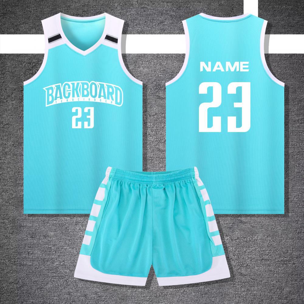 American basketball uniform adult summer suit men's and women's team uniform quick-drying basketball uniform sports training uniform print number 887