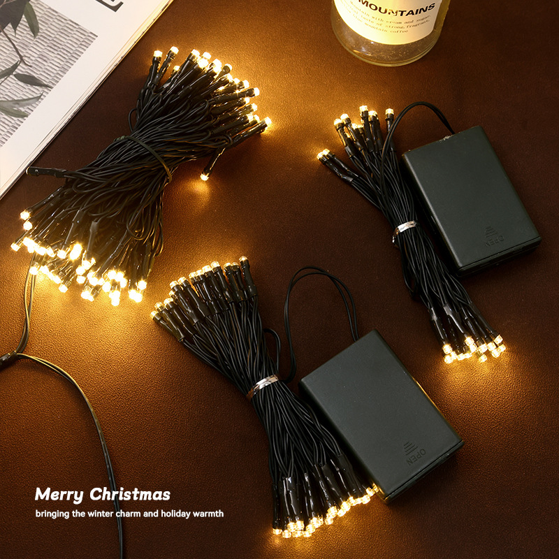 Decoraciones de Navidad LED lámpara cálida caja de baterías estrella lámpara parpadeo lámpara de cadena de árbol de Navidad colgante