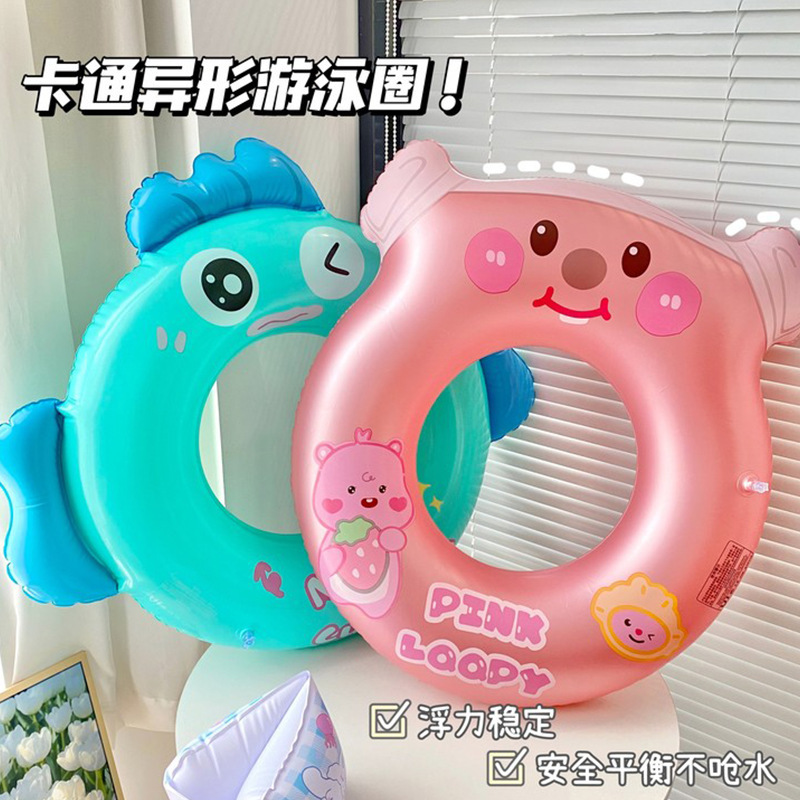 Cartoon inflatable ecological travel swimming ring for students