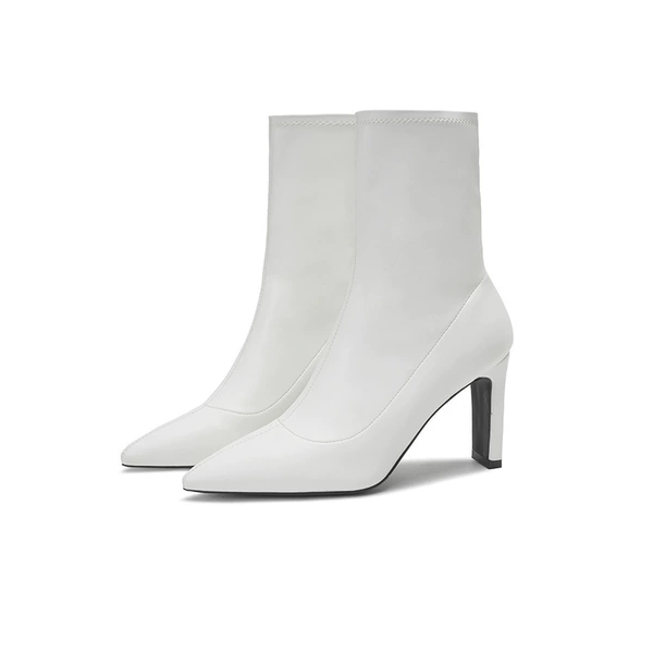 White skin flat heel 7CM (single)