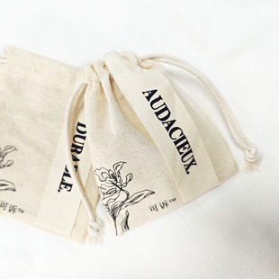 Manufacturer Wholesale Drawstring Linen Drawstring Pocket Cotton and Linen Cotton Bag Jewelry Packaging Bag Storage Bag Printed Logo