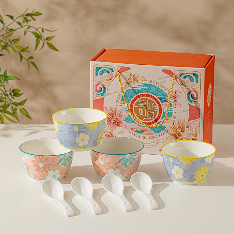 Tableware Gift Box Is as Beautiful as Promised, Ceramic Bowl and Plate Set, Business Party Gift, Tableware Gift Box Set for Gifting