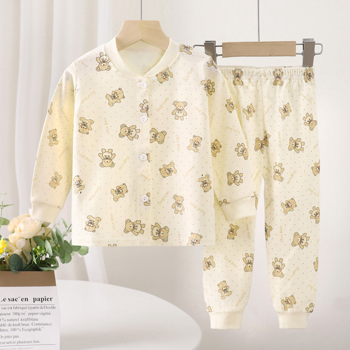 Baja interior de bebé algodón nuevo otoño cardigans para niños pijamas calientes para niñas ropa de hogar ropa infantil