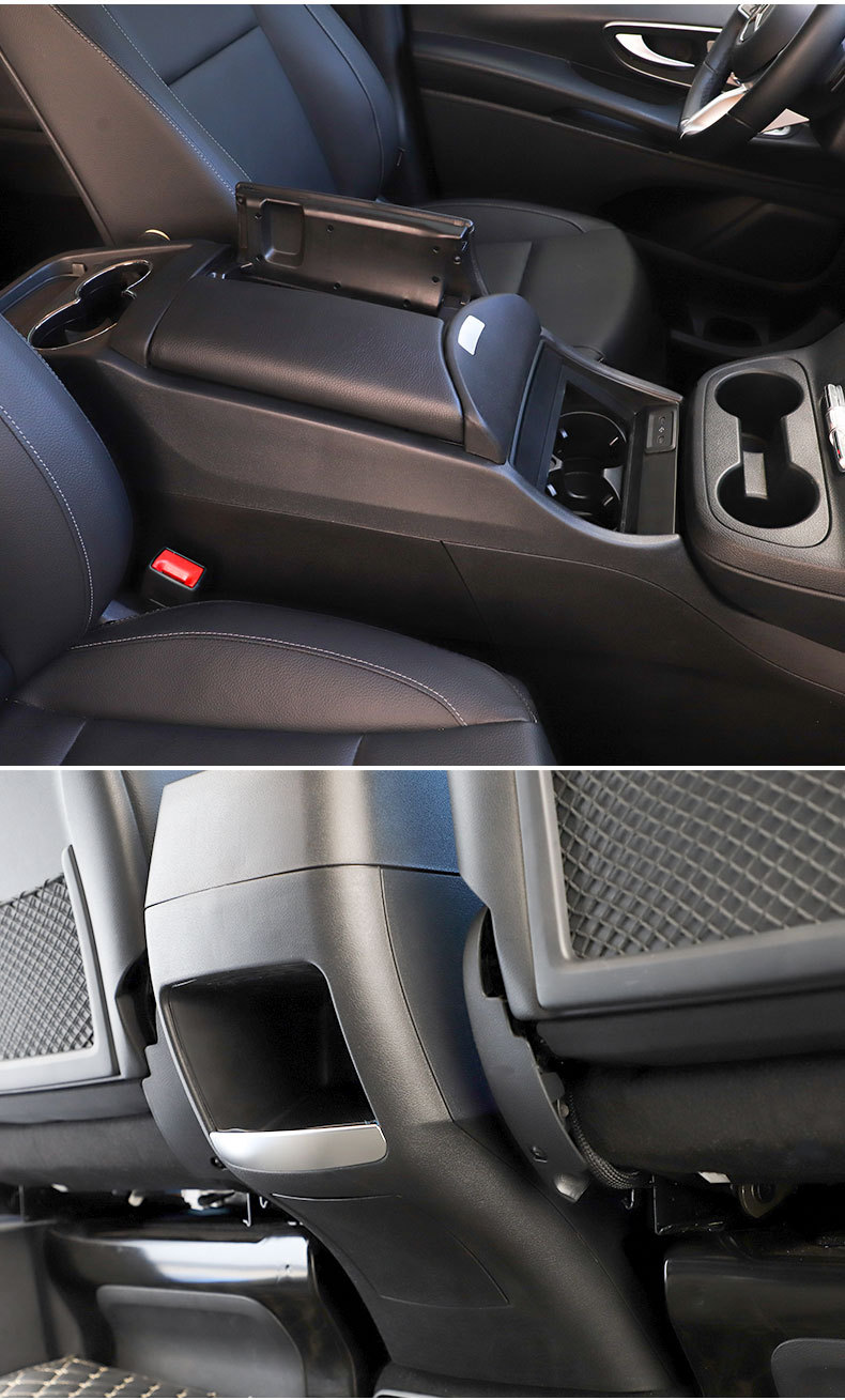 Suitable for 24-25 Mercedes-Benz New Vito Armrest Box Interior Central Channel Storage Box Vito Modified Armrest Box