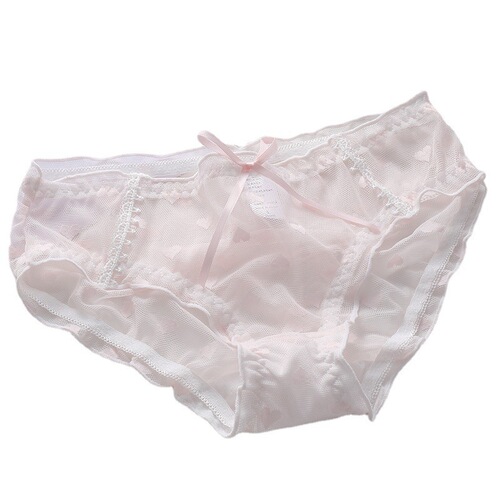Women's underwear pure desire women's summer romantic love women's lace Japanese girl ultra-thin mesh see-through shorts triangle