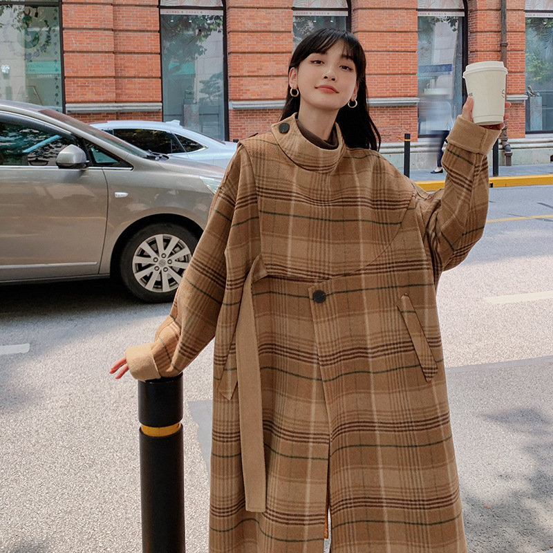 Plaid Long Coat Image 5