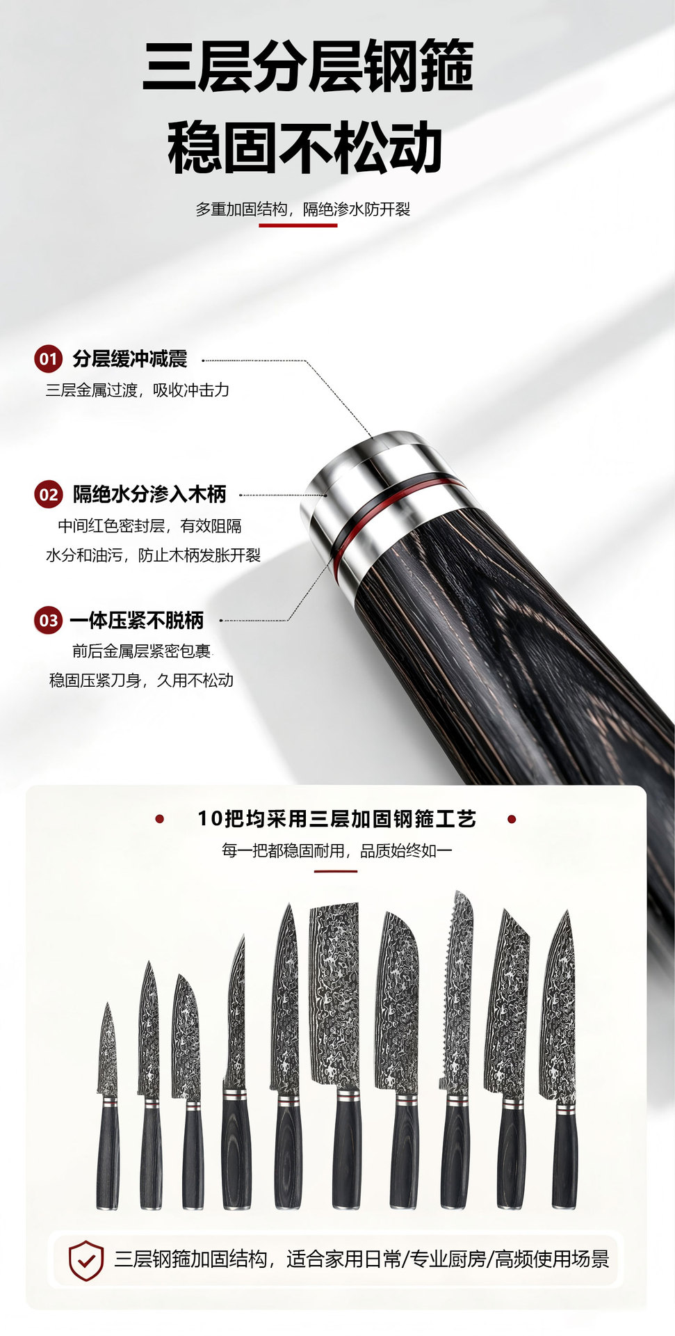 Damascus Chef Knife Fruit Knife Stainless Steel Knife Set Japanese Knife Santoku Vegetable Knife Cross-Border Supply